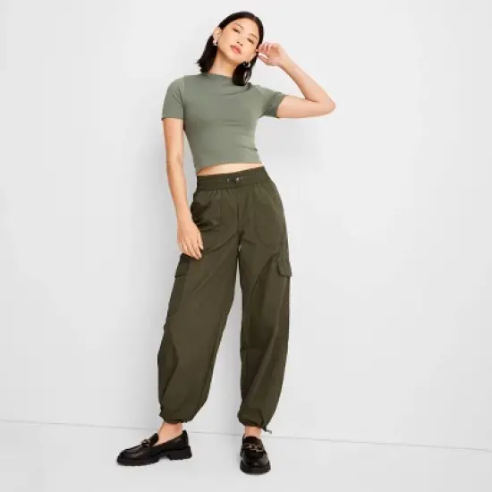 Women's Mid-Rise Slim Straight Fit Jogger Pants - A New Day&trade; image {2}