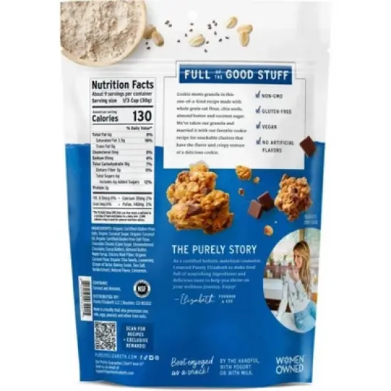 Purely Elizabeth Chocolate Chip Cookie Granola - 9oz image {1}