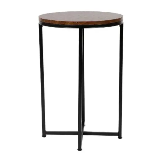 Flash Furniture Hampstead Collection End Table - Modern Laminate Accent Table with Crisscross Frame image {8}