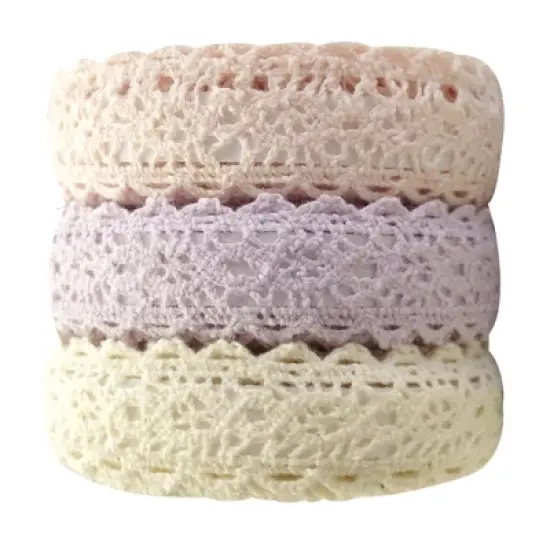 Wrapables Decorative Lace Tape (Set of 3) image {5}