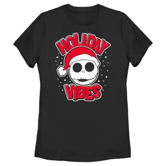 Women's The Nightmare Before Christmas Holiday Vibes Jack Skellington T-Shirt image {3}