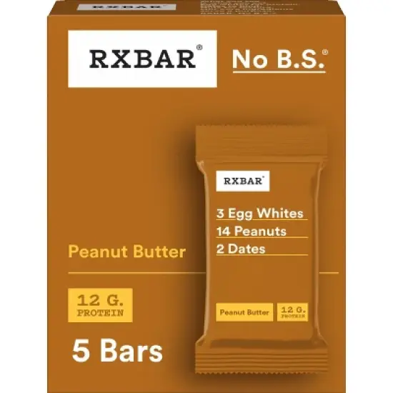RXBAR Peanut Butter Protein Bars - 5ct/9.1oz image {12}