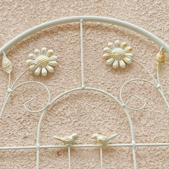 Syemin Patio Decorative Screens, Iron Arch Decoration Garden Trellis, for Outdoor for Climbing Plants Support, Flowerbed, Yellow, 40"*19.7"*86.7" image {4}