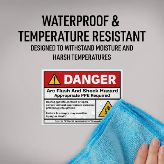 Avery Arc Flash/Danger Labels, Waterproof, UV Resistant, Preprinted, 3.5" x 5", 40 Warning Decal Labels image {4}