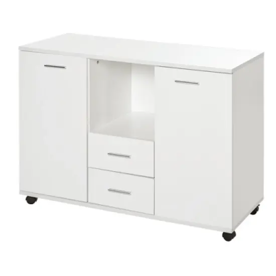 Vinsetto Multifunction Office Filing Cabinet Printer Stand with 2 Drawers, 2 Shelves, & Smooth Counter Surface image {8}