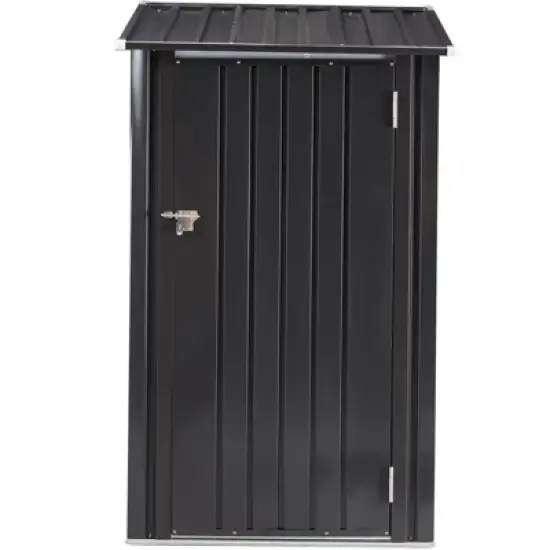 Outdoor Storage Shed, 3 x 3 FT Metal Steel Garden Shed with Single Lockable Door, Small Shed Outdoor Steel Utility Tool Shed for Backyard Garden Lawn image {1}