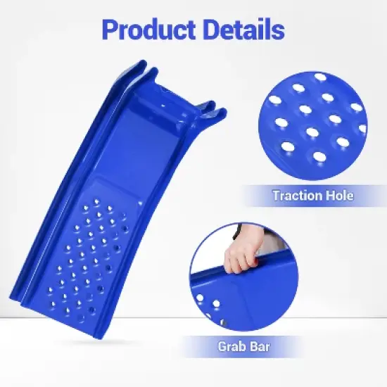 8" Lift Steel Car Ramp 8000 Lbs Capacity, 4000 Lbs Per Pair Ramps, Heavy Duty Truck Ramps for Car Repair/ Vehicle Maintenance, 2 Pcs Tire Ramps image {2}