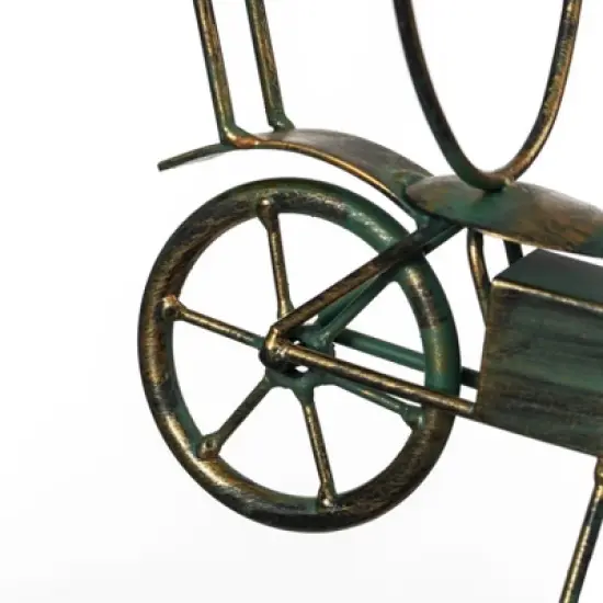 Vintiquewise Metal Figurine Motorcycle Shaped Vintage Wine Single Bottle Holder Stand Rack image {6}