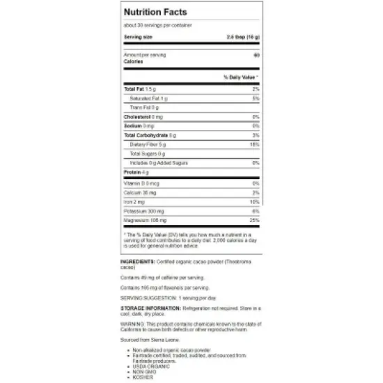 Navitas Organics Organic Cacao Powder image {1}