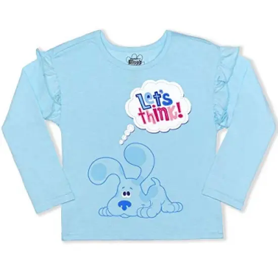 Nickelodeon Girl's 3-Pack Let's Think! Blue's Clues Ruffle Sleeve Tops and Patterned Legging Pant Set for Toddlers image {2}