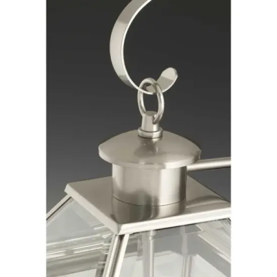 Progress Lighting Burlington 1-Light Outdoor Wall Lantern in Antique Bronze, Clear Beveled Glass Shade image {4}