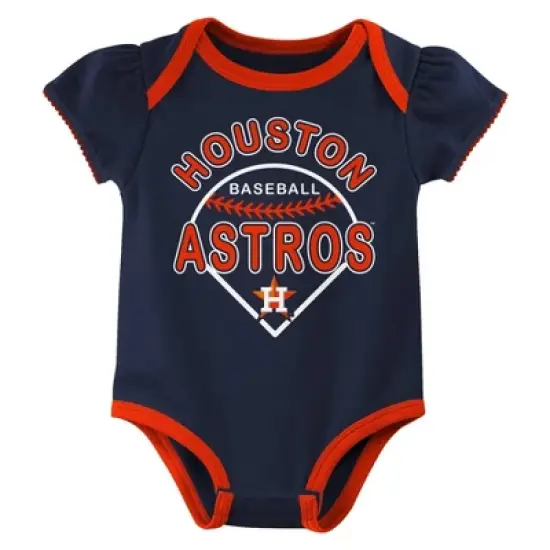 MLB Houston Astros Infant Girls' 3pk Bodysuits image {3}