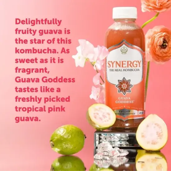 Synergy The Real Kombucha, Guava Goddess - 48oz image {7}