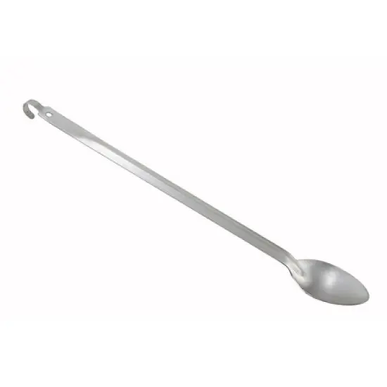 Winco BHKS-21 Stainless Steel Solid Basting Spoon with Hook, 21-Inch image {3}