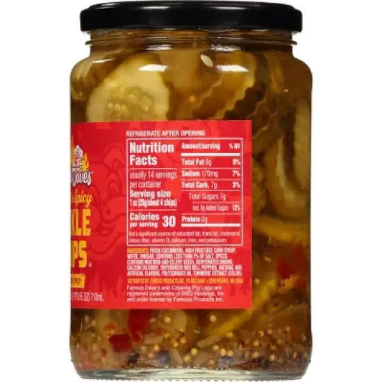 Famous Dave's Spicy Pickle Chips - 24oz image {3}