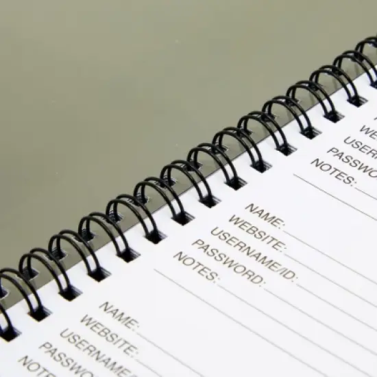 Juvale 2 Pack Spiral Bound Internet Address and Password Logbook with Alphabetical Tabs, 2 Colors, 80 Pages, 5 x 7 In image {4}