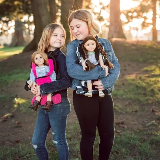 The Queen;'sTreasures 18" Doll Carrier and Sleeping Bag, Black & White image {6}