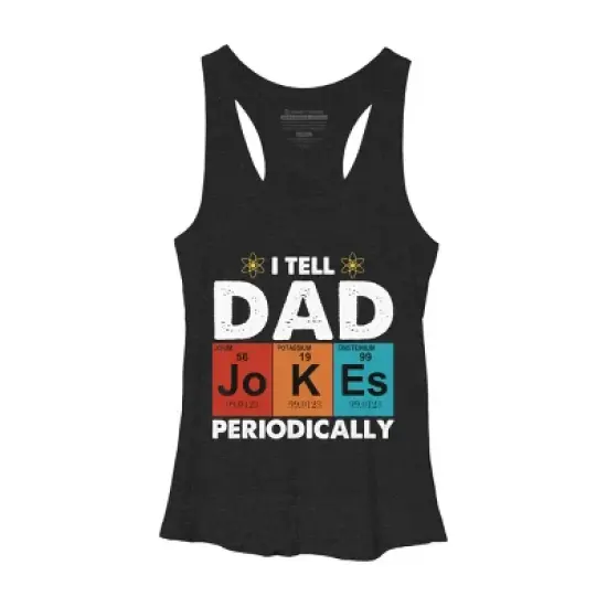 Women's Design By Humans Vintage I tell dad jokes periodically By Avocato Racerback Tank Top image {2}