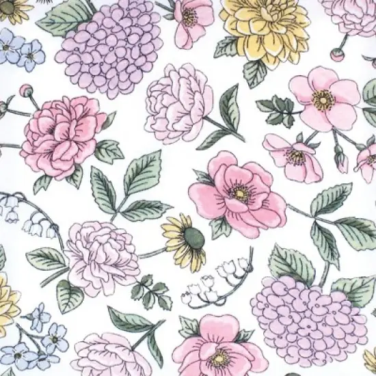 Hudson Baby Infant Girl Changing Pad Cover, Vintage Blossom, One Size image {1}