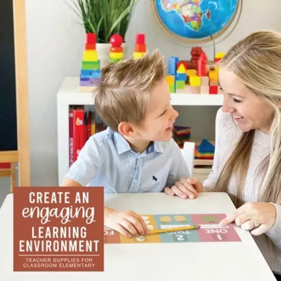 Hadley Designs Boho Muted Number Line and Alphabet Letters For Classroom Wall, Set of 12 image {5}