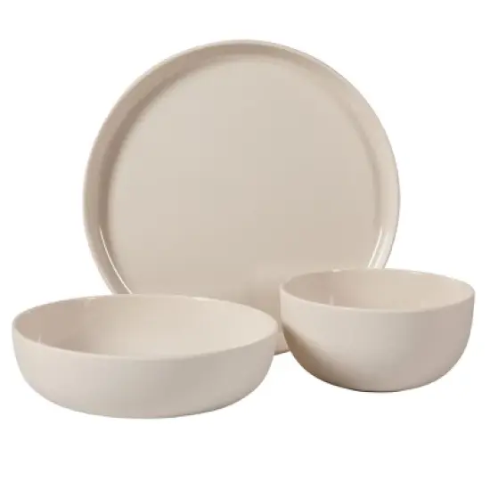 Gibson Home Candy Skies 12 Piece Unbreakable Wheat Straw Melamine Dinnerware Set - Pink image {4}