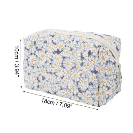 Unique Bargains Women Portable Flower Cosmetic Bag 1 Pc image {2}