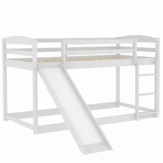 Twin over Twin Bunk Bed with Convertible Slide and Ladder - ModernLuxe image {4}