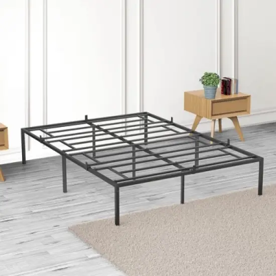 Full Metal Platform Bed Frame with Storage Drawers Steel Slat Support - No Box Spring Needed, Mattress Foundation, Heavy Duty, Easy Assembly image {7}