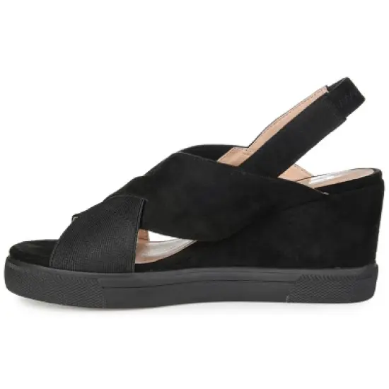 Journee Collection Womens Ronnie Wedge Heel Slip On Sandals image {1}