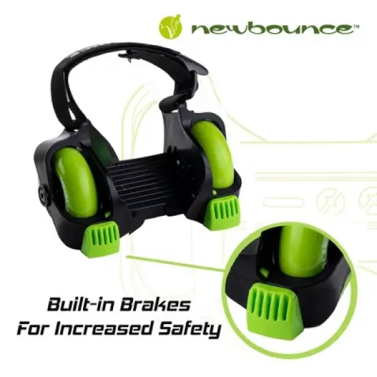 New Bounce Heel Wheel Skates - Jet Wheelies for Shoes - Adjustable One Size image {1}
