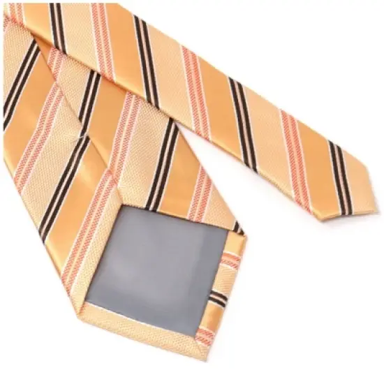 Men's Diagonal Stripe Micro Fiber Poly Woven Regular Neck Tie image {3}