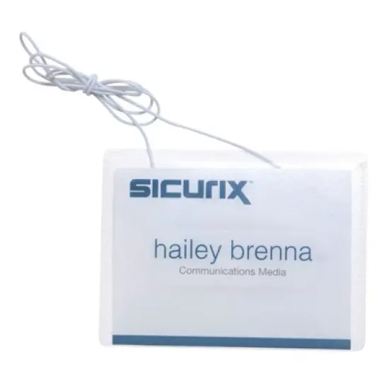 SICURIX Hanging Style ID Badge Holder Kit with Printable Inserts, 4" x 3", Pack of 50 image {4}