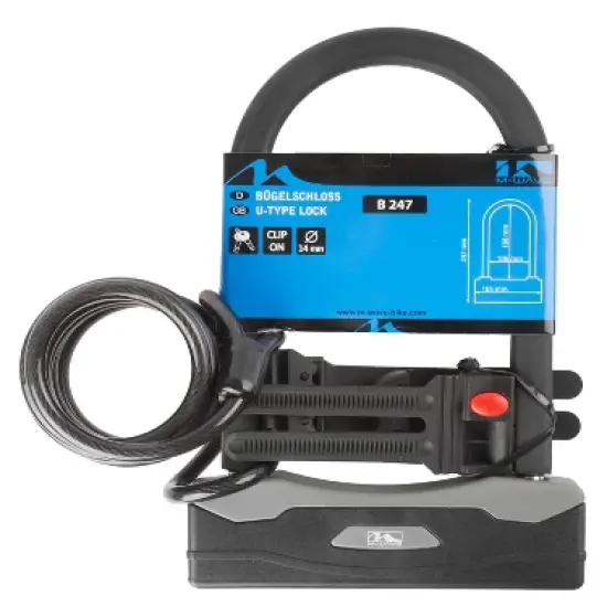 Shackle U-Lock with Spiral Cable image {4}