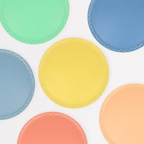Meri Meri Mixed Set Reusable Large Plates (Pack of 6) image {8}
