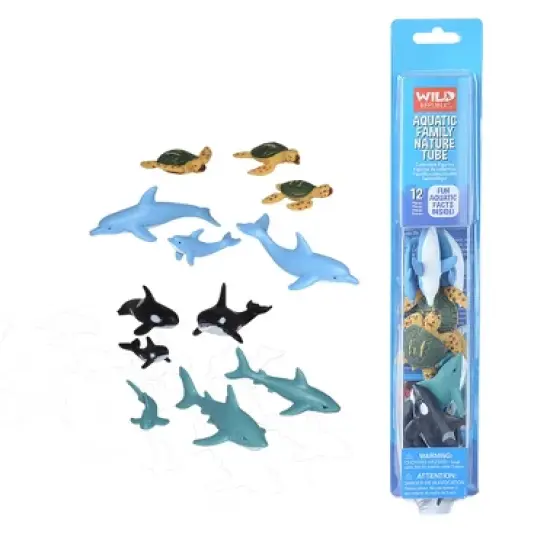 Wild Republic Nature Tube Ocean Family Animal Figure, 13 Inches image {1}
