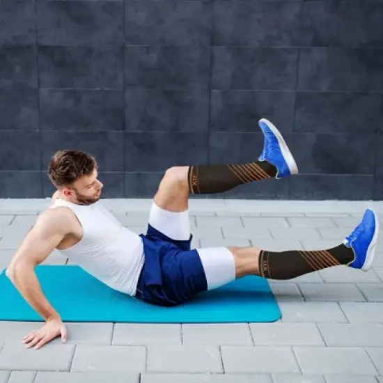 Extreme Fit Copper Compression Socks - Knee High for Running, Athtletics, Travel - 6 Pair  image {3}