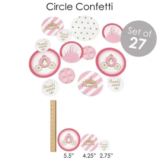 Big Dot of Happiness Little Princess Crown - Pink and Gold Princess Baby Shower or Birthday Party Supplies - Banner Decoration Kit - Fundle Bundle image {5}