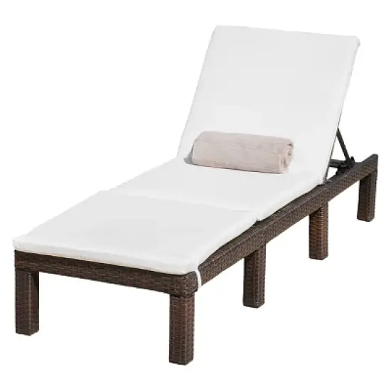 Jamaica Wicker Patio Chaise Lounge with Cushion <br> - Christopher Knight Home image {7}
