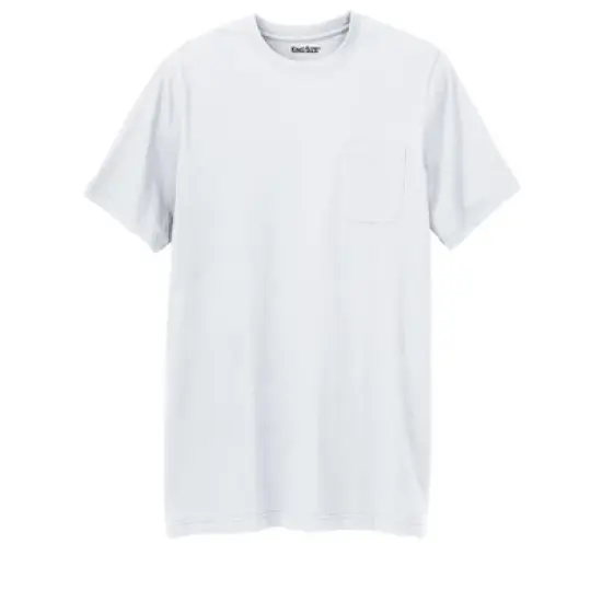 KingSize Men's Big & Tall Shrink-Less&trade; Lightweight Longer-Length Crewneck Pocket T-Shirt image {8}