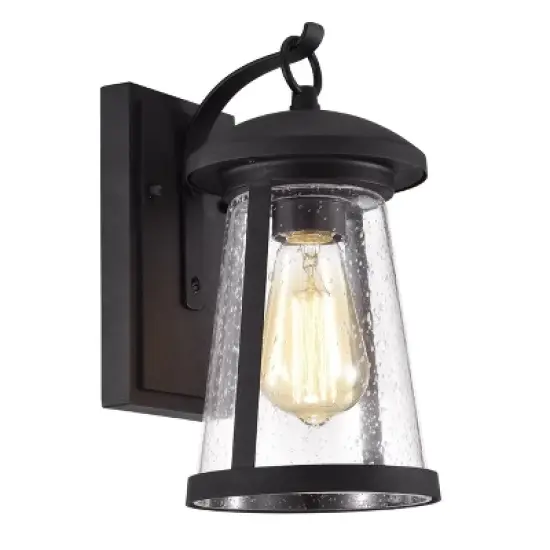 Chloe Lighting Freya Transitional 1 Light Textured Black Outdoor Wall Sconce 11" Height image {6}