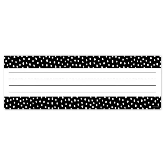 Creative Teaching Press Messy Dots on Black Name Plates, 9-1/2" x 3-1/4", 36 Per Pack, 6 Packs image {1}