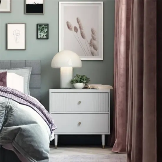 Elizabeth Nightstand Gray - CosmoLiving by Cosmopolitan image {1}