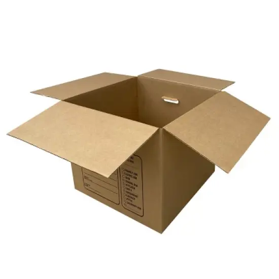 UBMOVE Pack of 10 Premium Large Corrugated Moving Boxes with Handles, 18" x 18" x 24" image {10}
