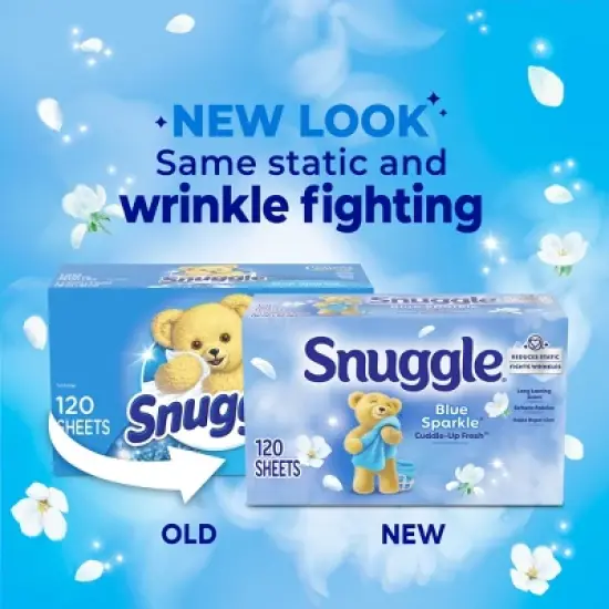 Snuggle Blue Sparkle Fresh Scent Dryer Sheets image {1}