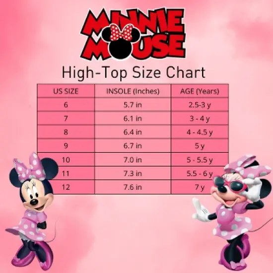 Disney Minnie Mouse Girls No Lace Shoes - Kids Disney Character Loafer Low top SlipOn Casual Tennis Canvas Sneakers (size 5-12 toddler - little kid) image {6}