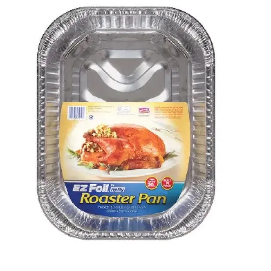 Hefty EZ Foil 11-3/4 in. W X 16-1/8 in. L Roaster Pan Silver (Case of 12) image {1}