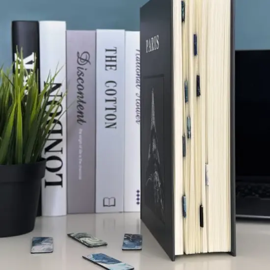 Wrapables Magnetic Bookmarks, Page Marker, Page Clips Reading Supplies (Set of 30), Ocean image {4}