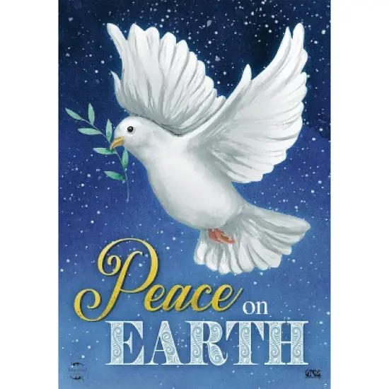 Briarwood Lane House Flag 40x28 For Outdoor Peace on Earth Dove Christmas House Flag Flag For Christmas House Flag image {4}
