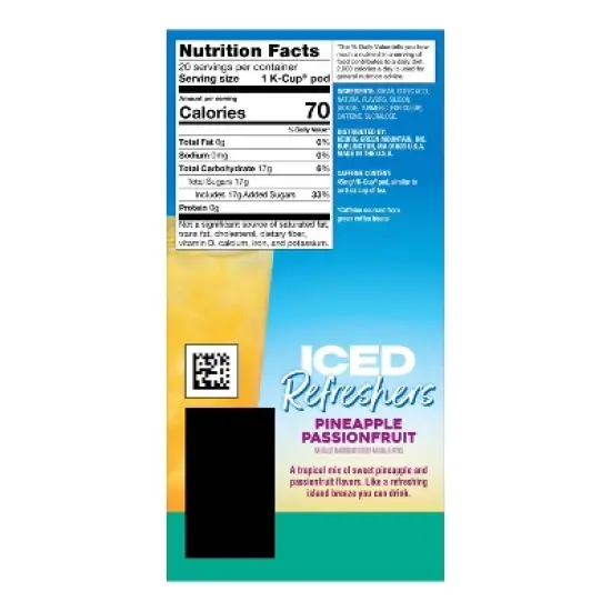 The Original Donut Shop Pineapple Passionfruit Keurig K-Cup Iced Refresher Pods - 20ct image {7}