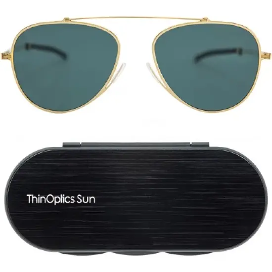 ThinOptics Mountain View Aviator Sunglasses with Aluminum Case image {6}
